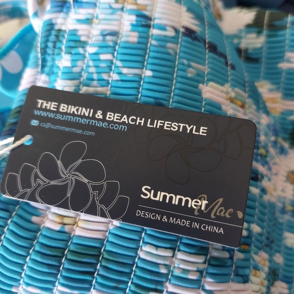 SUMMERMAE One Piece Swimsuit  with adjustable strap Flower designed Women M - Picture 6 of 8